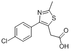 4-(4-CHLOROPHENYL)-2-METHYL-1,3-THIAZOL-5-YL]ACETIC ACID结构式