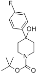 Structure of 1-N-BOC-4-(4-FLUOROPHENYL)-4-HYDROXYPIPERIDINE