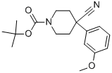 Structure of 1-BOC-4-CYANO-4-(3-METHOXYPHENYL)-PIPERIDINE