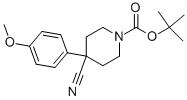 TERT-BUTYL 4-CYANO-4-(4-METHOXYPHENYL)PIPERIDINE-1-CARBOXYLATE结构式