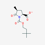 Structure of 1,2-Pyrrolidinedicarboxylic acid, 4-methyl-5-oxo-, 1-(1,1-dimethylethyl)2-ethyl ester, (2S,4S)-