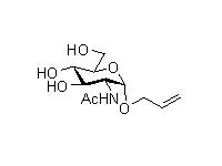 烯丙基-2-乙酰氨基-2-脱氧-α-D-葡萄糖苷结构式