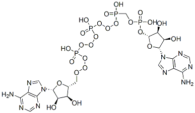 Structure of [[[[(2R,3S,4R,5R)-5-(6-aminopurin-9-yl)-3,4-dihydroxyoxolan-2-yl]methoxy-hydroxyphosphoryl]oxy-hydroxyphosphoryl]oxy-hydroxyphosphoryl] [(2R,3S,4R,5R)-5-(6-aminopurin-9-yl)-3,4-dihydroxyoxolan-2-yl]methyl hydrogen phosphate