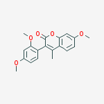Structure of 2H-1-BENZOPYRAN-2-ONE, 3-(2,4-DIMETHOXYPHENYL)-7-METHOXY-4-METHYL-