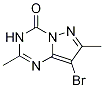 8-Bromo-2,7-dimethylpyrazolo[1,5-a][1,3,5]triazin-4(3H)-one结构式