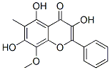 3,5,7-Trihydroxy-8-methoxy-6-methyl-2-phenyl-4H-1-benzopyran-4-one结构式