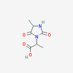 Structure of 1-Imidazolidineacetic  acid,  -alpha-,4-dimethyl-2,5-dioxo-