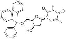 Structure of 5'-O-TRITYL-2'-DEOXY-BETA-D-LYXOFURANOSYLTHYMINE