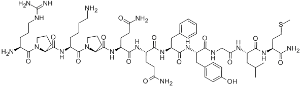 Structure of RPKPQQFYGLM-NH2