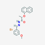 Structure of N-[(2-BROMO-5-METHOXY-PHENYL)METHYLIDENEAMINO]-2-NAPHTHALEN-1-YLOXY-PROPANAMIDE