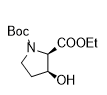 Structure of rel-(2R,3S)-N-Boc-3-Hydroxyproline Ethyl Ester