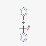 4-phenyl-2-pyridin-4-ylbut-3-yn-2-ol结构式