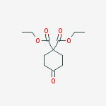 Structure of 1,1-Cyclohexanedicarboxylic acid, 4-oxo-, diethyl ester