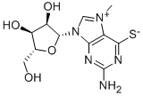 Structure of 7-METHYL-6-THIOGUANOSINE
