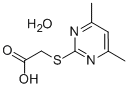 2-(羧基甲基硫代)-4,6-二甲基嘧啶 一水合物结构式