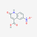 6-nitro-2-oxo-1,2-dihydroquinoline-4-carboxylic acid结构式