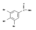 Structure of ethyl 3,5-dibromo-4-hydroxybenzoate