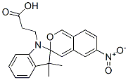 1-(beta-carboxyethyl)-3,3-dimethyl-6-nitrospiro(indoline- 2,2-2H-benzopyran)结构式