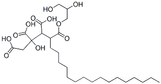 Structure of 1,2,3-Propanetricarboxylic acid, 2-hydroxy-, ester with 1,2,3-propanetriol monooctadecanoate