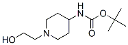 Structure of 1-(2-HYDROXYETHYL)-PIPERIDIN-4-YL]-CARBAMIC ACID TERT-BUTYL ESTER