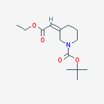 Tert-butyl (3z)-3-(2-ethoxy-2-oxoethylidene)piperidine-1-carboxylate结构式