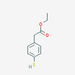 Structure of ethyl 2-(4-mercaptophenyl)acetate