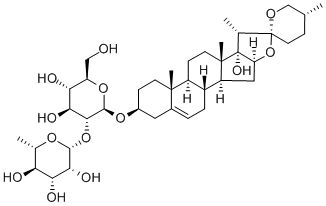 Structure of b-D-Glucopyranoside, (3b,25R)-17-hydroxyspirost-5-en-3-yl2-O-(6-deoxy-a-L-mannopyranosyl)-