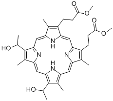 Structure of HEMATOPORPHYRIN IX DIMETHYL ESTER