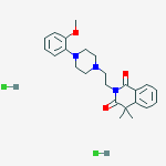 Structure of 1,3(2H,4H)-Isoquinolinedione,2-[2-[4-(2-methoxyphenyl)-1-piperazinyl]ethyl]-4,4-dimethyl-,dihydrochloride