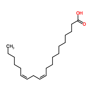 11-cis,14-cis-Eicosadienoic acid结构式