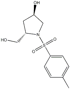 (2S,4R)-4-羟基-1-[(4-甲基苯基)磺酰基]吡咯烷-2-甲醇结构式