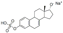 Estra-1,3,5(10),7-tetraene-3,17-diol, 3-(hydrogen sulfate), monosodium salt, (17alpha)-结构式