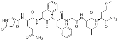 Structure of GLP-GLN-PHE-PHE-GLY-LEU-MET-NH2