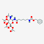 2-ACETAMIDO-2-DEOXY-3,4,6-TRI-O-ACETYL-N[N-(BENZYLOXYCARBONYL)-E-AMINOCAPROYL]-B-D-GLUCOPYRANOSYLAMINE结构式