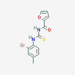 Structure of 2-furancarboxamide, N-[[(2-bromo-4-methylphenyl)amino]thioxomethyl]-