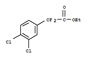 Structure of Benzeneacetic acid, 3,4-dichloro-alpha,alpha-difluoro-, ethyl ester