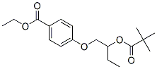 Structure of 4-[2-(1-Oxo-2,2-dimethylpropoxy)butoxy]benzoic acid ethyl ester