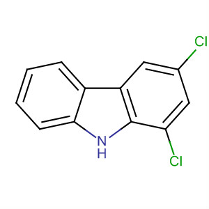 Structure of 9H-Carbazole, 1,3-dichloro-