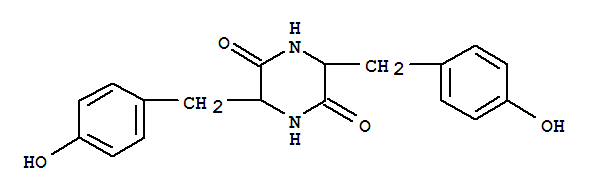 Structure of cyclo(tyrosyl-tyrosyl)