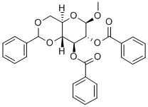 Structure of METHYL 2,3-DI-O-BENZOYL-4,6-O-BENZYLIDENE-BETA-D-GLUCOPYRANOSIDE