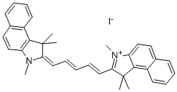 Structure of 1,1,3,3,3,3-HEXAMETHYL-4,5,4,5-DIBENZOINDO-DICARBOCYANINE