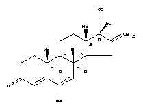 Chemical structure of melengestrol