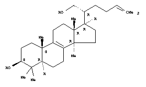 Structure of Lanosta-8,24-diene-3,21-diol,(3b)-