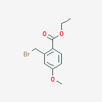 Benzoic acid, 2-(bromomethyl)-4-methoxy-, ethyl ester结构式