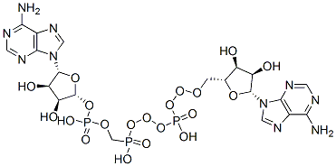Structure of [[[(2R,3S,4R,5R)-5-(6-aminopurin-9-yl)-3,4-dihydroxyoxolan-2-yl]methoxy-hydroxyphosphoryl]oxy-hydroxyphosphoryl] [(2R,3S,4R,5R)-5-(6-aminopurin-9-yl)-3,4-dihydroxyoxolan-2-yl]methyl hydrogen phosphate
