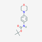 Structure of Carbamic acid, [4-(4-morpholinyl)phenyl]-, 1,1-dimethylethyl ester