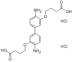 4,4’-((4,4’-diamino-(1,1’-biphenyl)-3,3’-diyl)bis(oxy))bis-butanoicacidih结构式