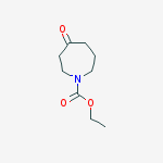 Structure of 1H-Azepine-1-carboxylic acid, hexahydro-4-oxo-, ethyl ester