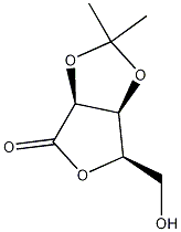 2,3-O-Isopropylidene-D-lyxono-1,4-lactone结构式