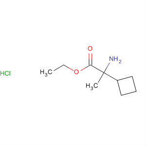 Structure of Cyclobutanepropanoic acid, a-amino-, ethyl ester, hydrochloride